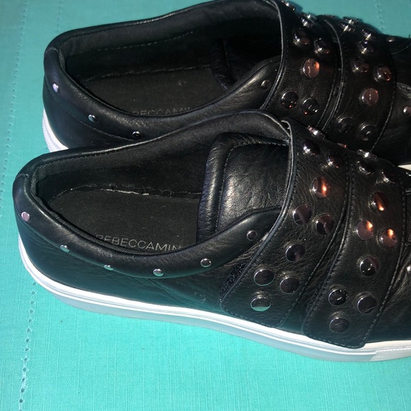 REBECCA MINKOFF BLACK NAPA LEATHER SHOES SIZE 8 - Picture 5 of 10